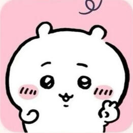 a bust-up drawing of 'Chiikawa' character Chiikawa doing a shy piece sign